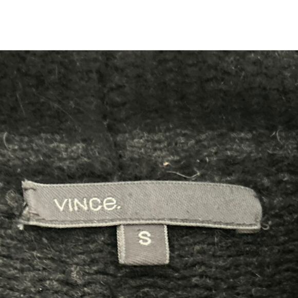 Vince Sophie Cardigan Oversized Wool Sweater Black Gray Small - Picture 5 of 5